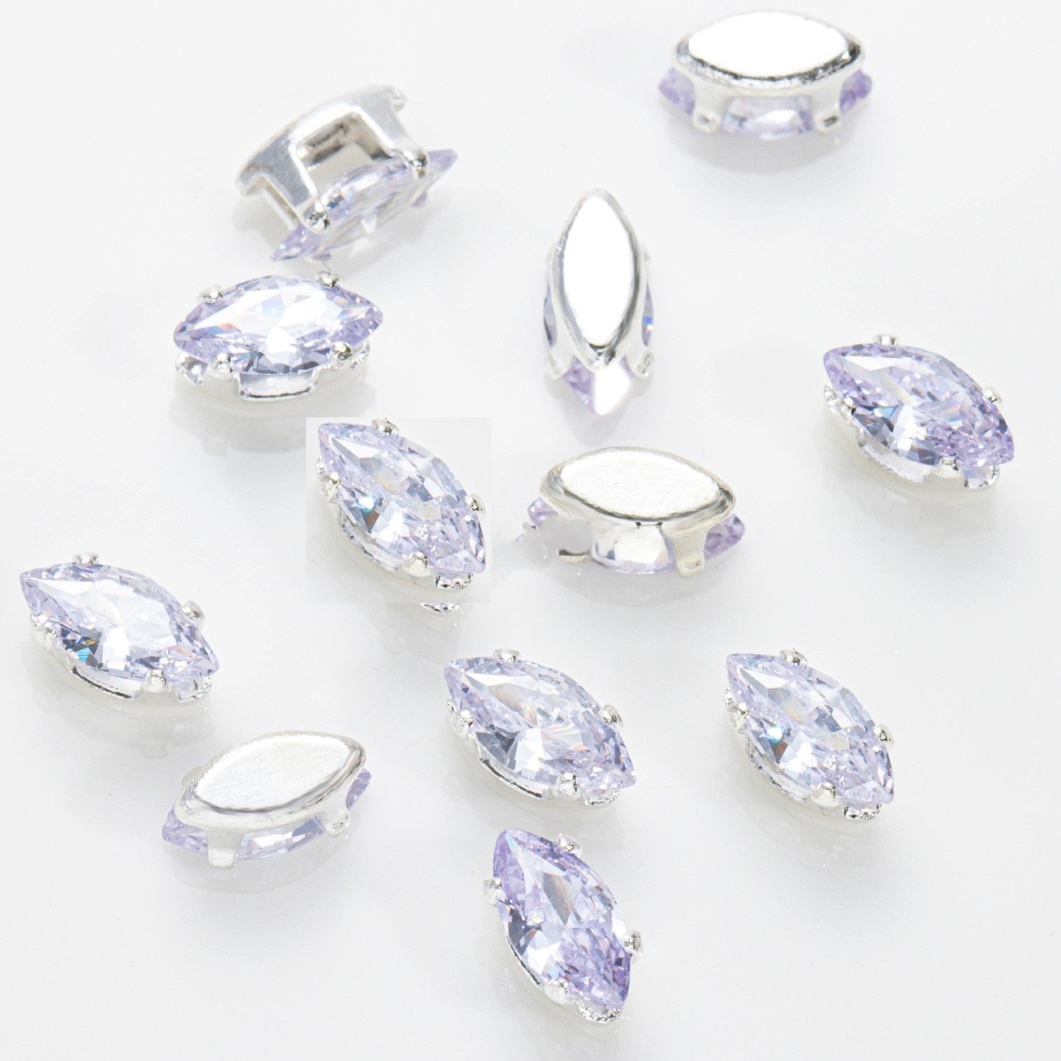 (100pcs)4x8mm Marquise Prong-Set Rhinestone Beads