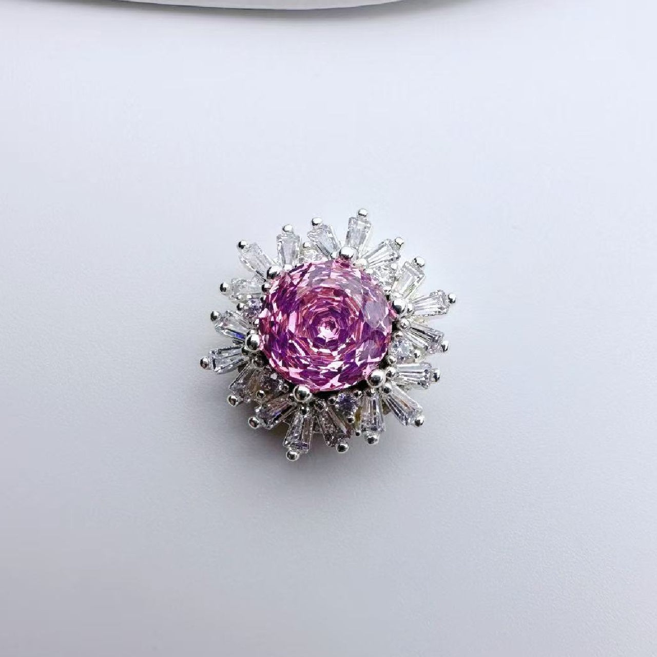Rose Cut CZ Spacer Bead