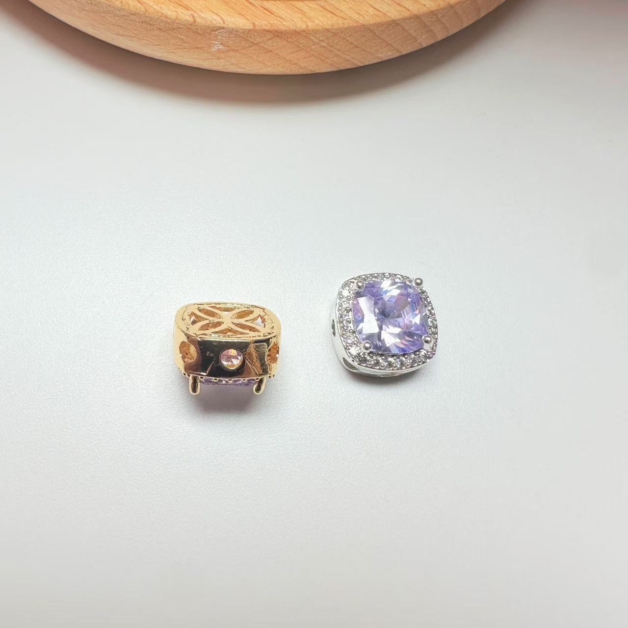 Square Cut Cubic Zirconia with Base-10pcs