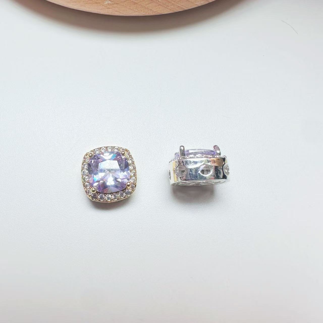 Square Cut Cubic Zirconia with Base-10pcs