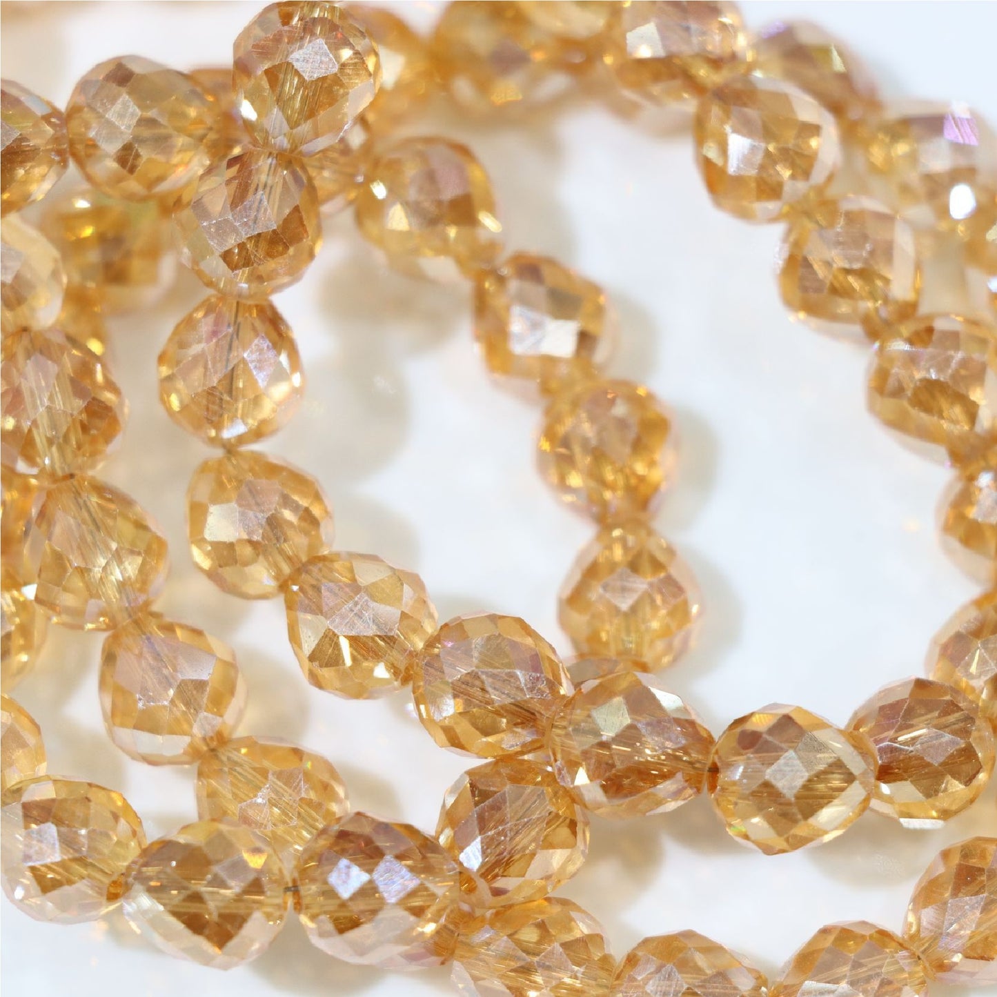 Premium 8/10mm Fat Teardrop Strawberry Crystals Beads