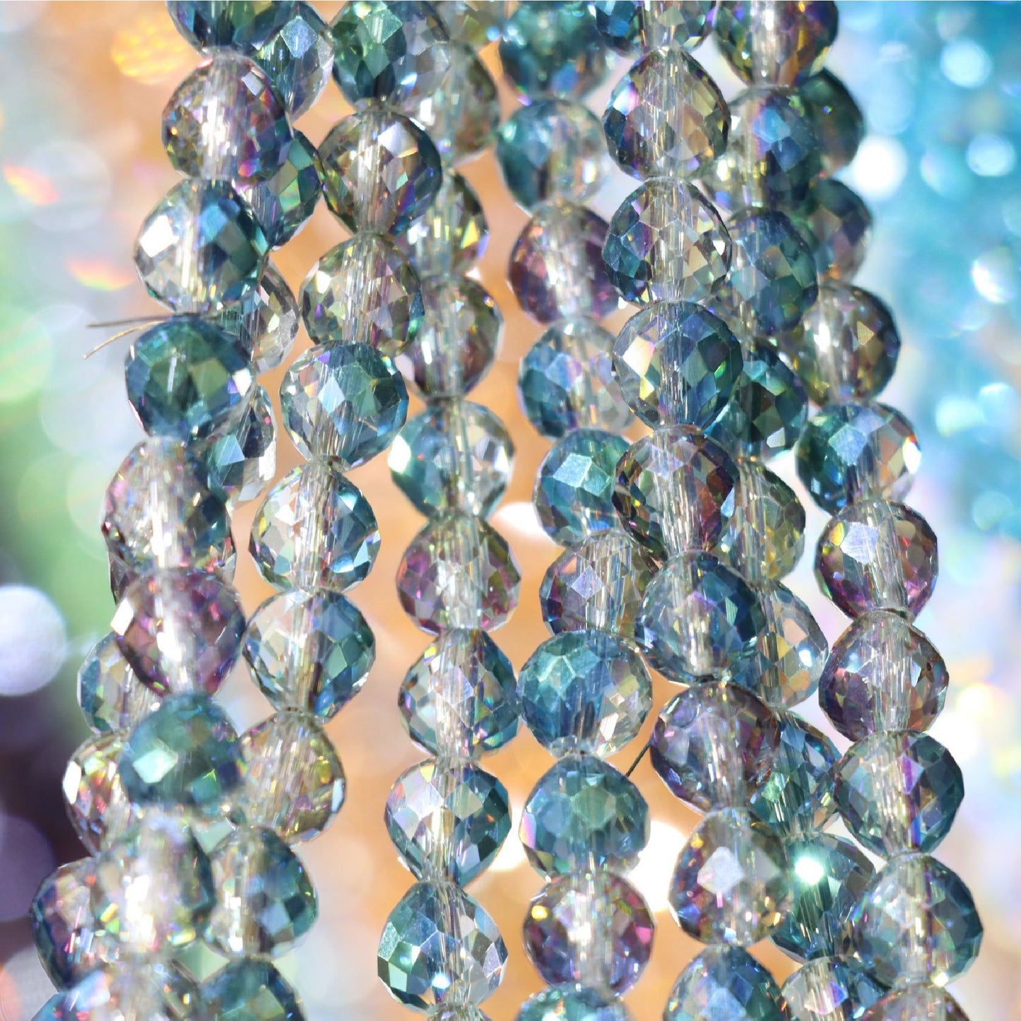 Premium 8/10mm Fat Teardrop Strawberry Crystals Beads