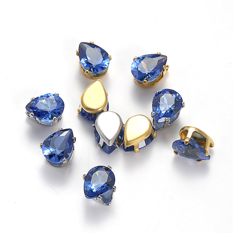 (50pcs)6x8MM Teardrop Cubic Zirconia