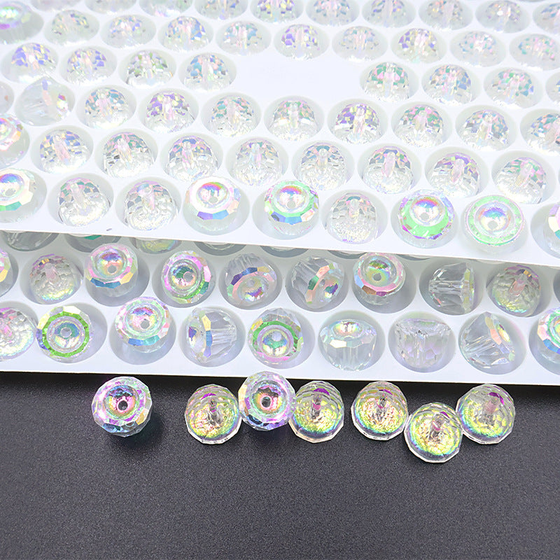 Premium 10pcs 8mm Bell-Shaped Iridescent Beads - Candy Color Series