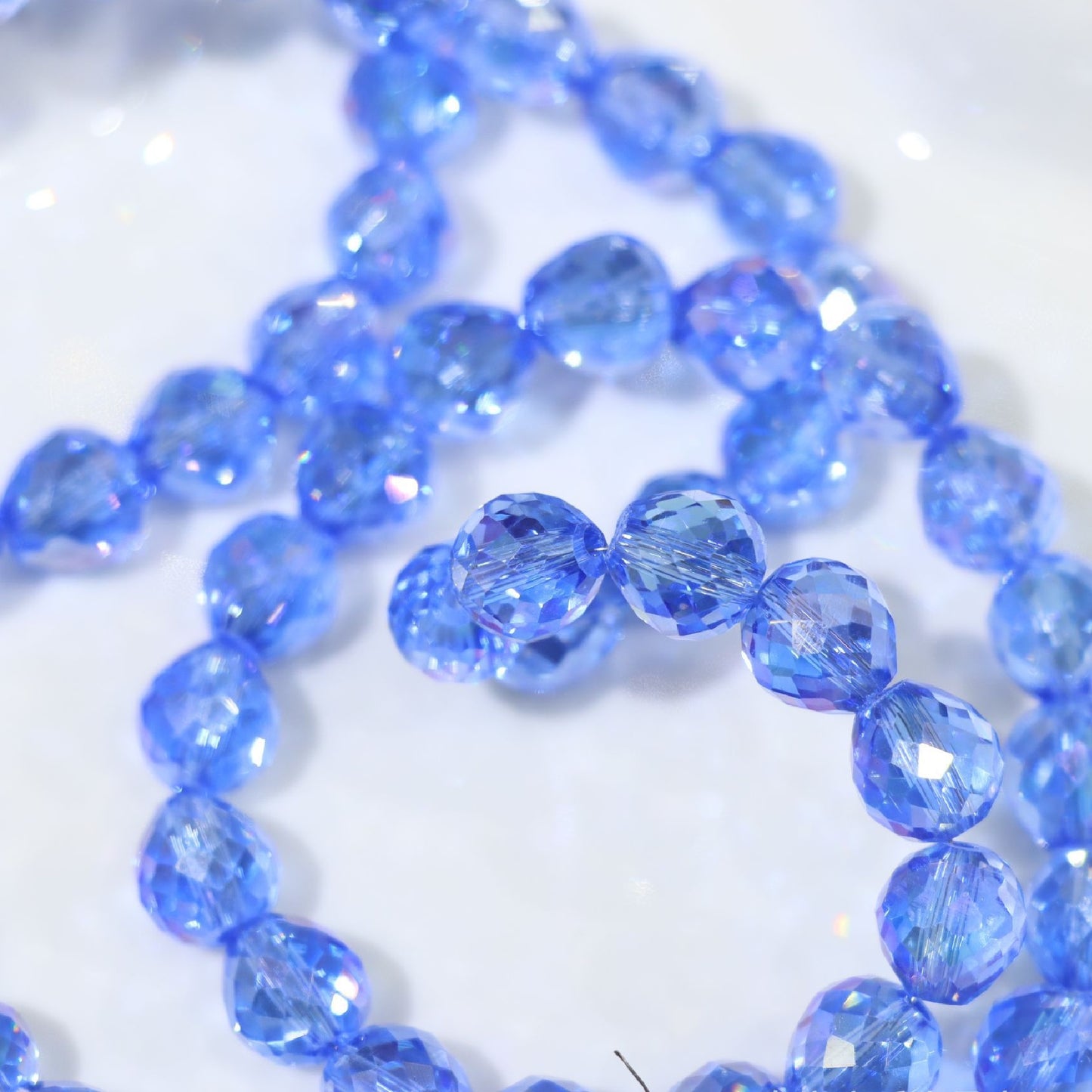 Premium 8/10mm Fat Teardrop Strawberry Crystals Beads