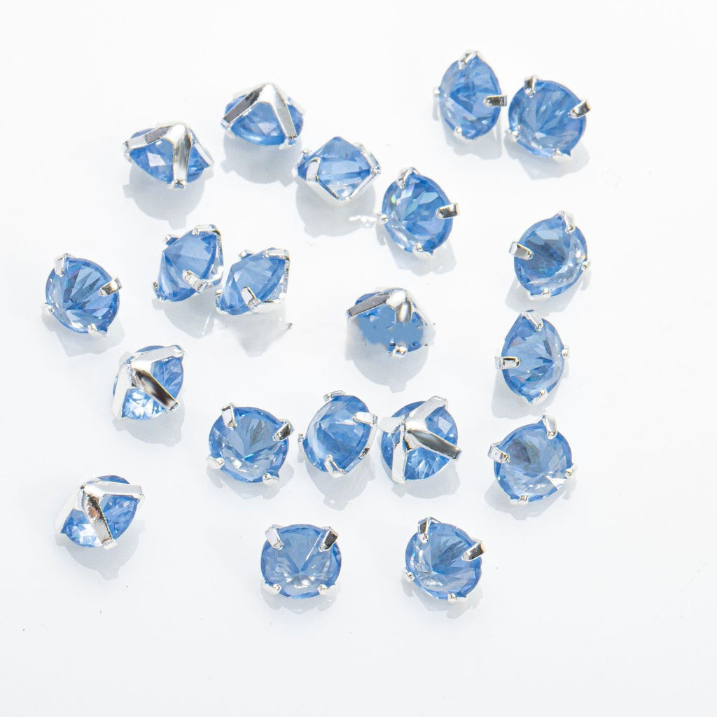 (100pcs)5mm Round Reverse Prong-Set CZ