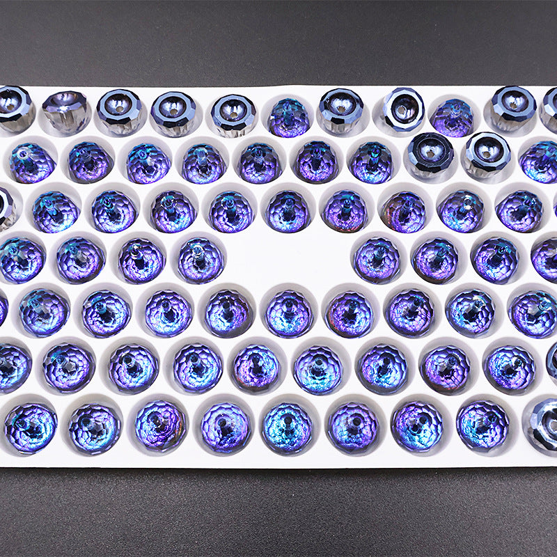 Premium 10pcs 8mm Bell-Shaped Iridescent Beads - Candy Color Series