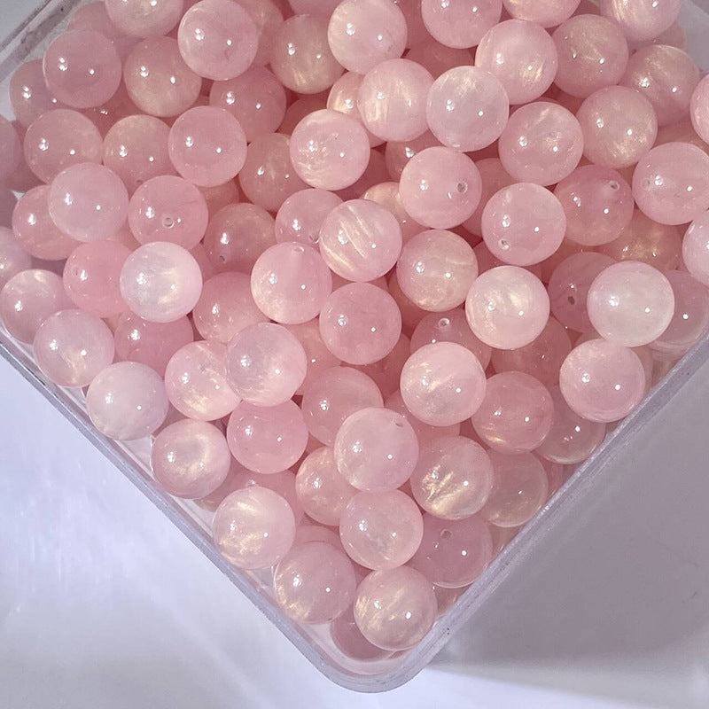 (50pcs)8/10/12/16MM Gilded Resin Beads- Oil-Painted Hues