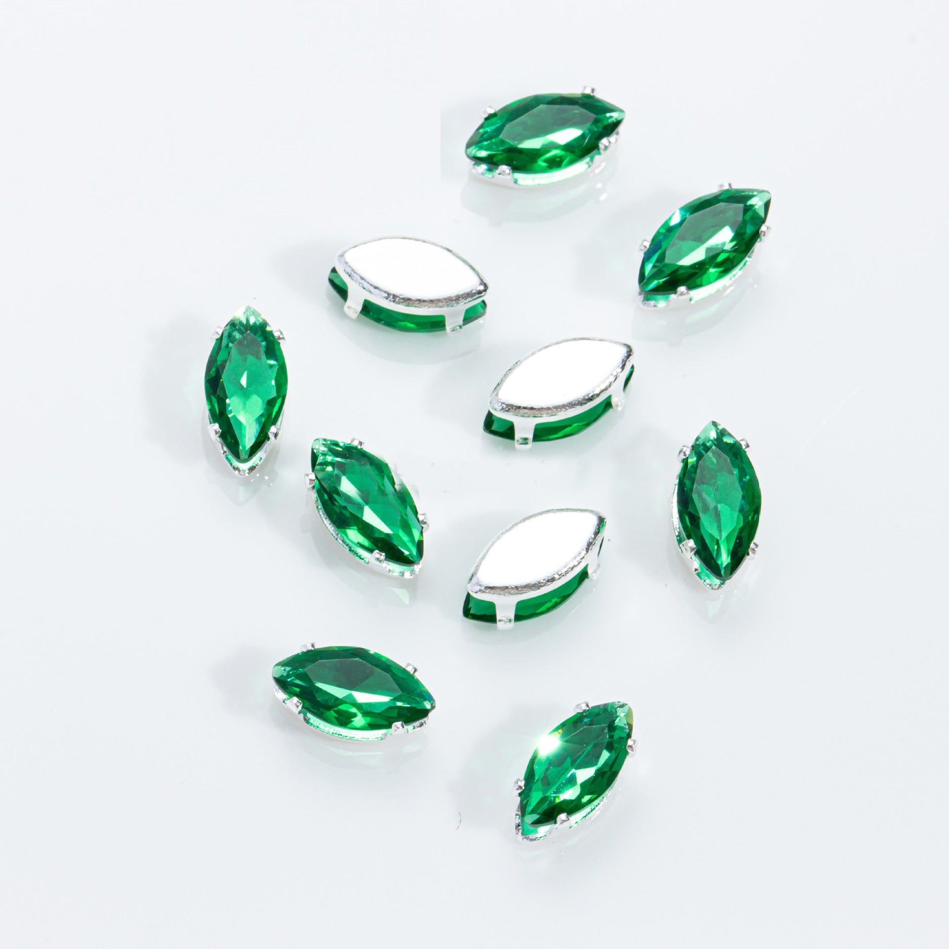 (100pcs)3x6mm Marquise Prong-Set Rhinestone Beads