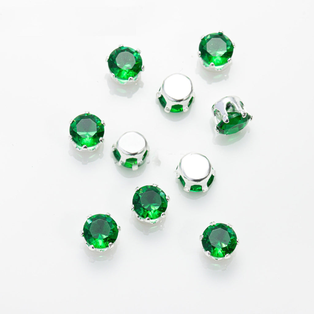 (100pcs)4MM Round Prong-Set CZ