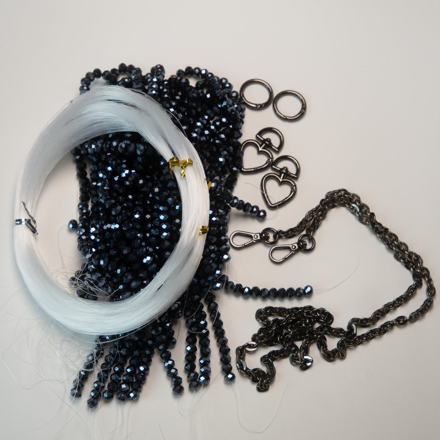 Kit 3 - Cuentas y accesorios Cuentas para un bolso de cristal