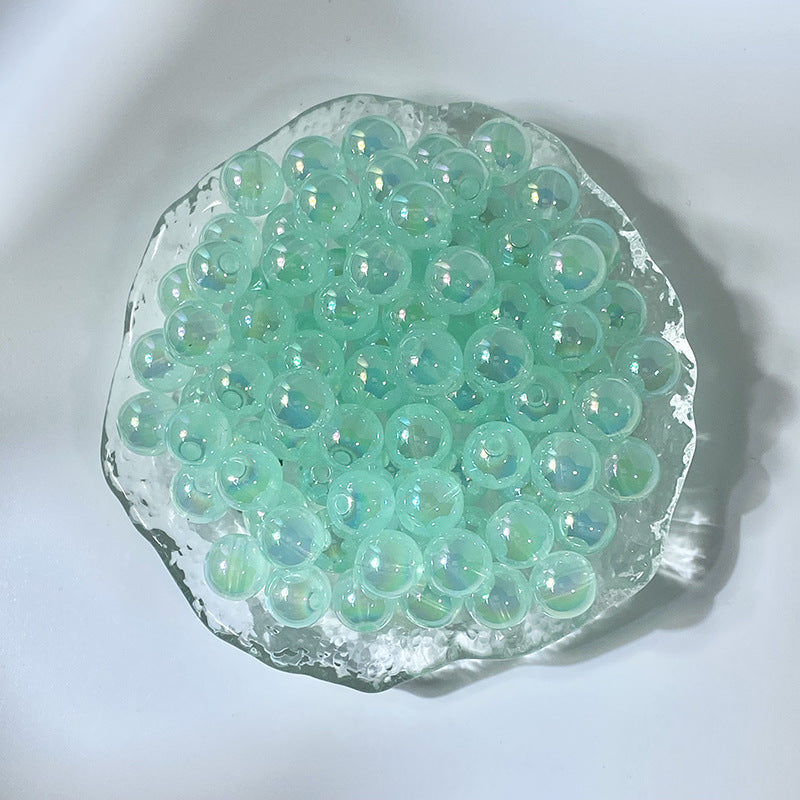 (50pcs)10MM Gilded Acylic Resin Beads