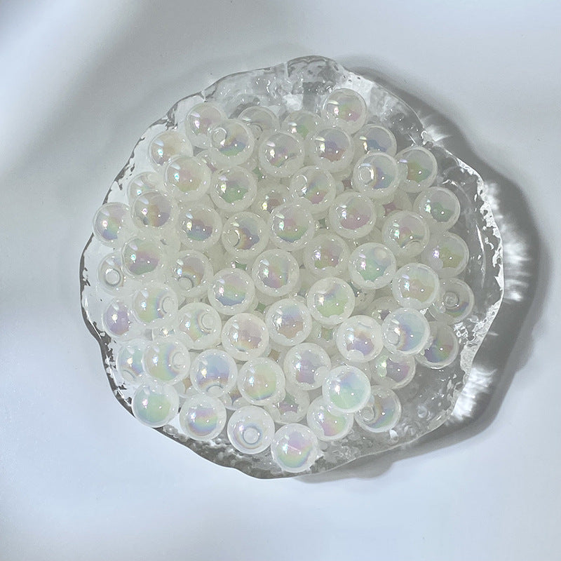 (50pcs)10MM Gilded Acylic Resin Beads