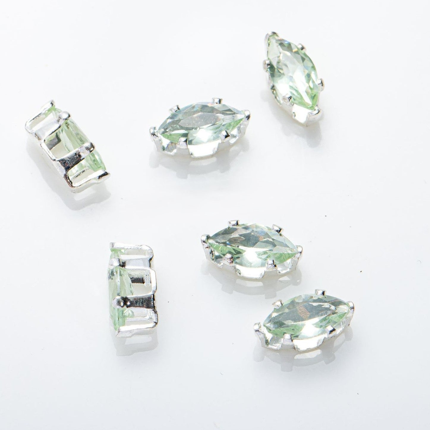 (100pcs)3x6mm 6-prong Marquise Prong-Set CZ