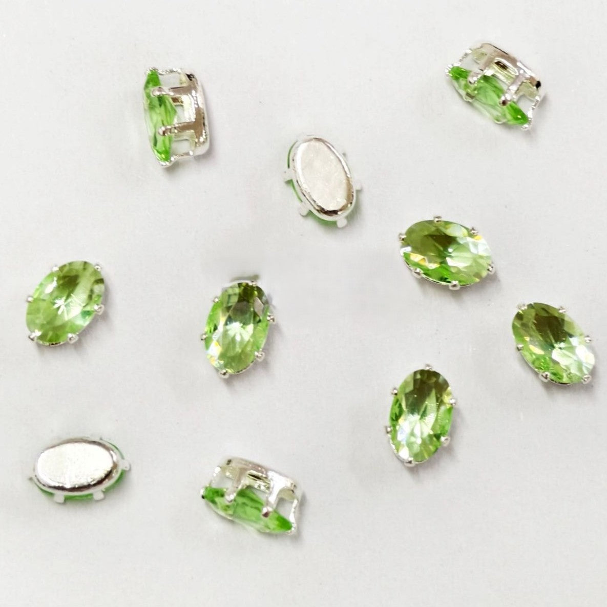 (100pcs)3x5mm Oval Prong-Set CZ