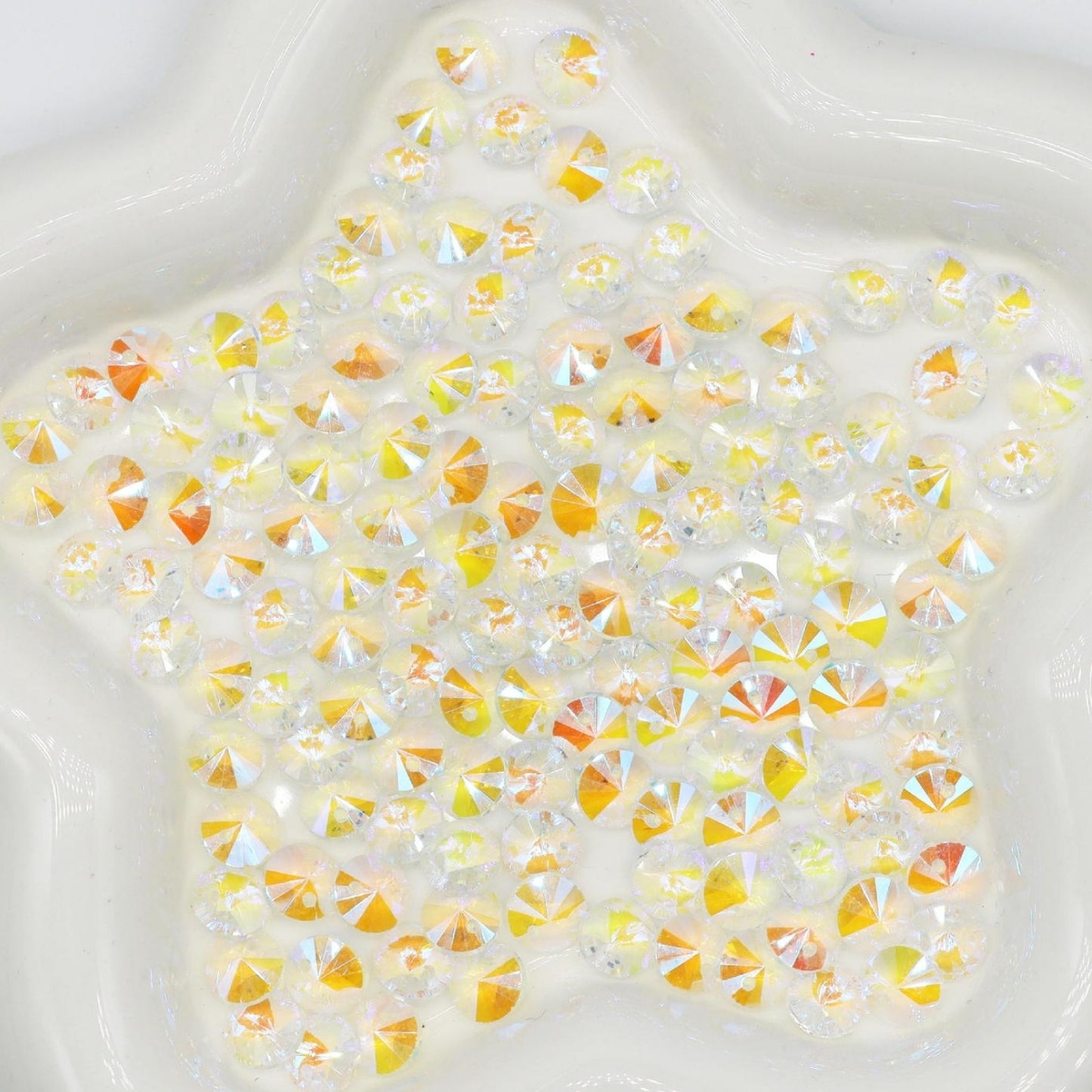 8MM Rivoli Shape Crystals