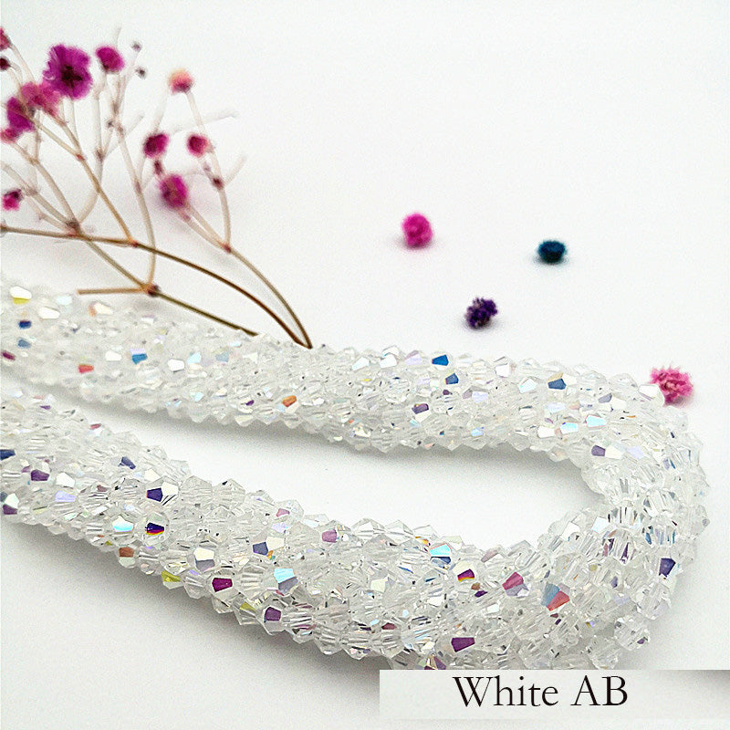 10 Strands 2/3/4mm Bicone Crystal Beads