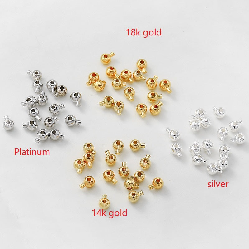 50pcs 3.5mm Stopper Round Position Beads/Crimp Beads