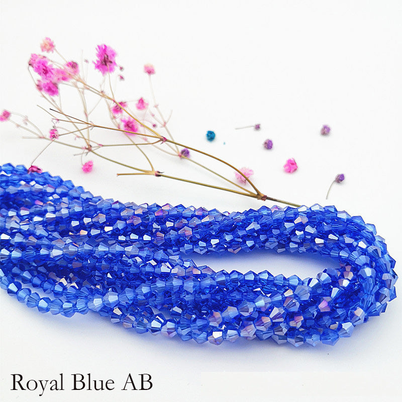 10 Strands 2/3/4mm Bicone Crystal Beads