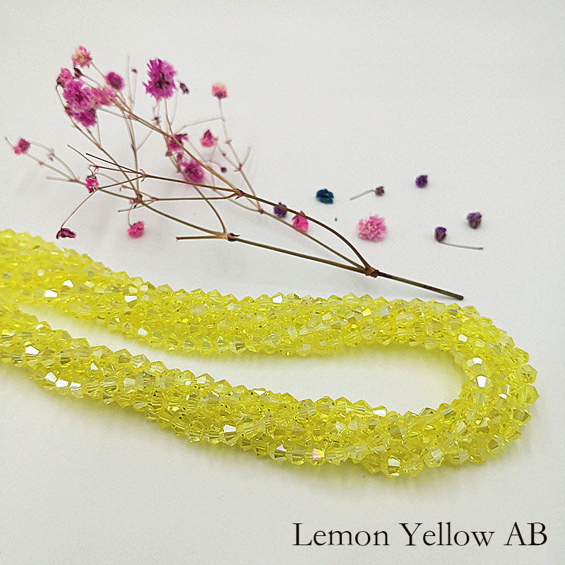 10 Strands 2/3/4mm Bicone Crystal Beads