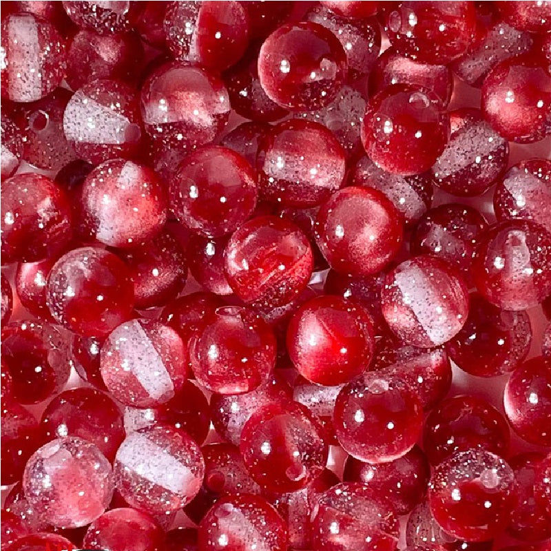 (100pcs)8mm Resin Golden Sands Cat's Eye Beads