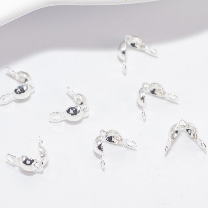 100pcs Ball Chain Cord Ends Crimps Clasp