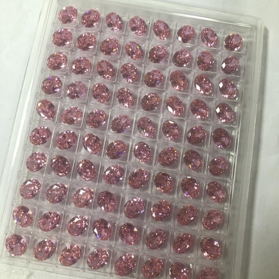 5A 4-16mm Oval Ice Flower Cut Loose CZ Stone - 1pcs