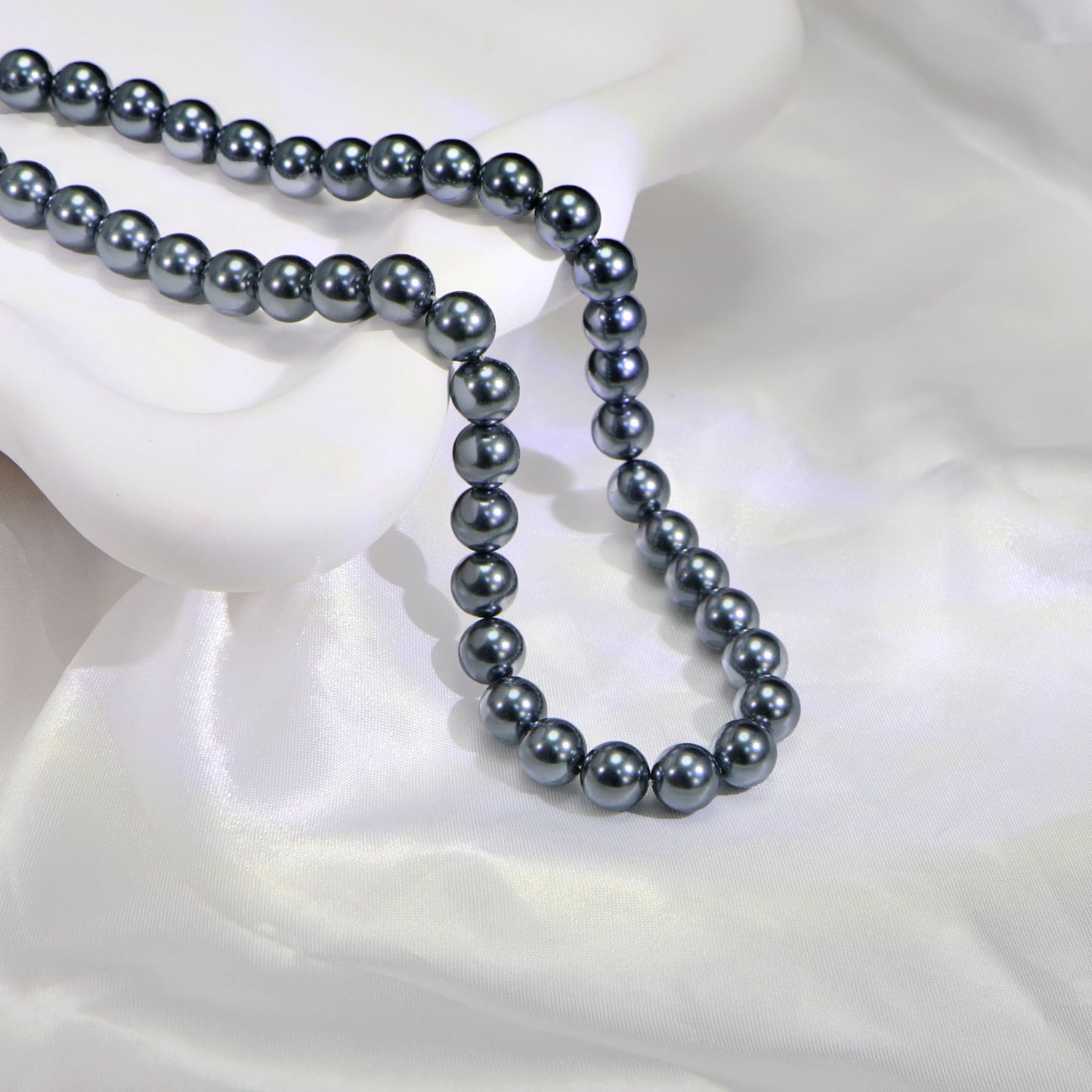 40cm Crystal Round Pearls, Full-Drilled Beads, 2-14mm, Swarovski Color