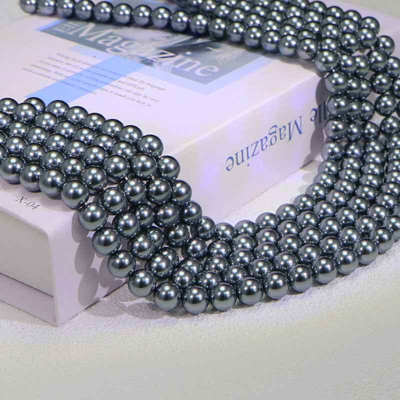 40cm Crystal Round Pearls, Full-Drilled Beads, 2-14mm, Swarovski Color