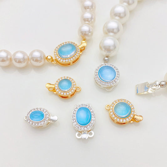 Single/Double Row Blue CZ Connector/Closure