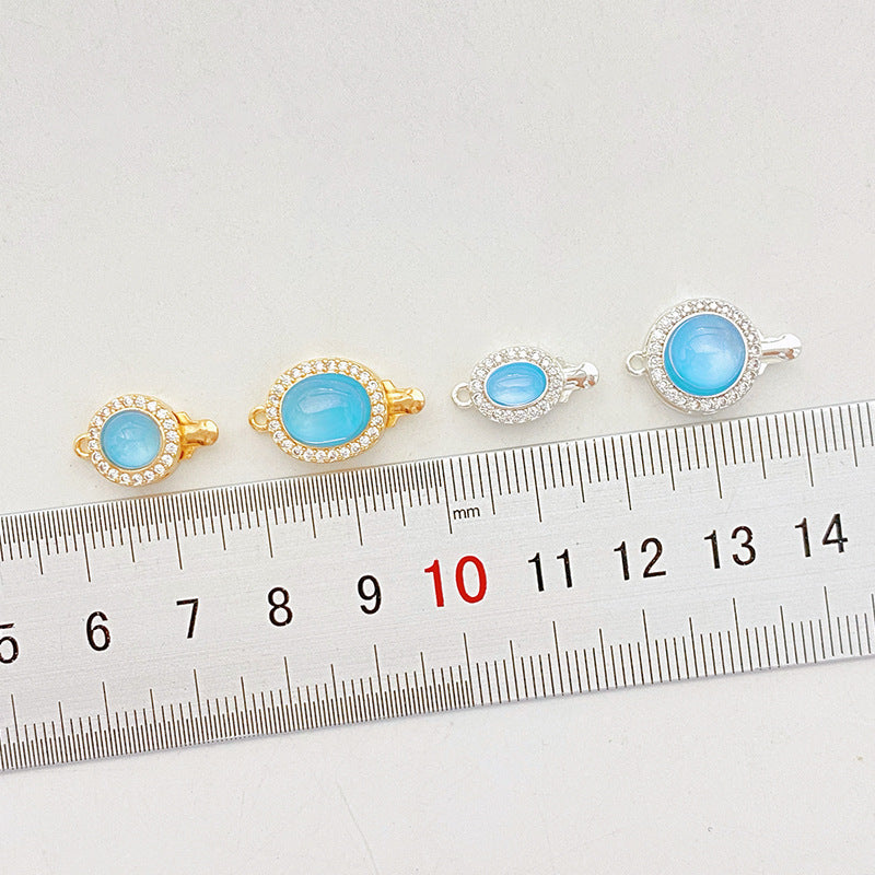 Single/Double Row Blue CZ Connector/Closure