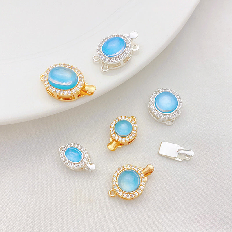 Single/Double Row Blue CZ Connector/Closure