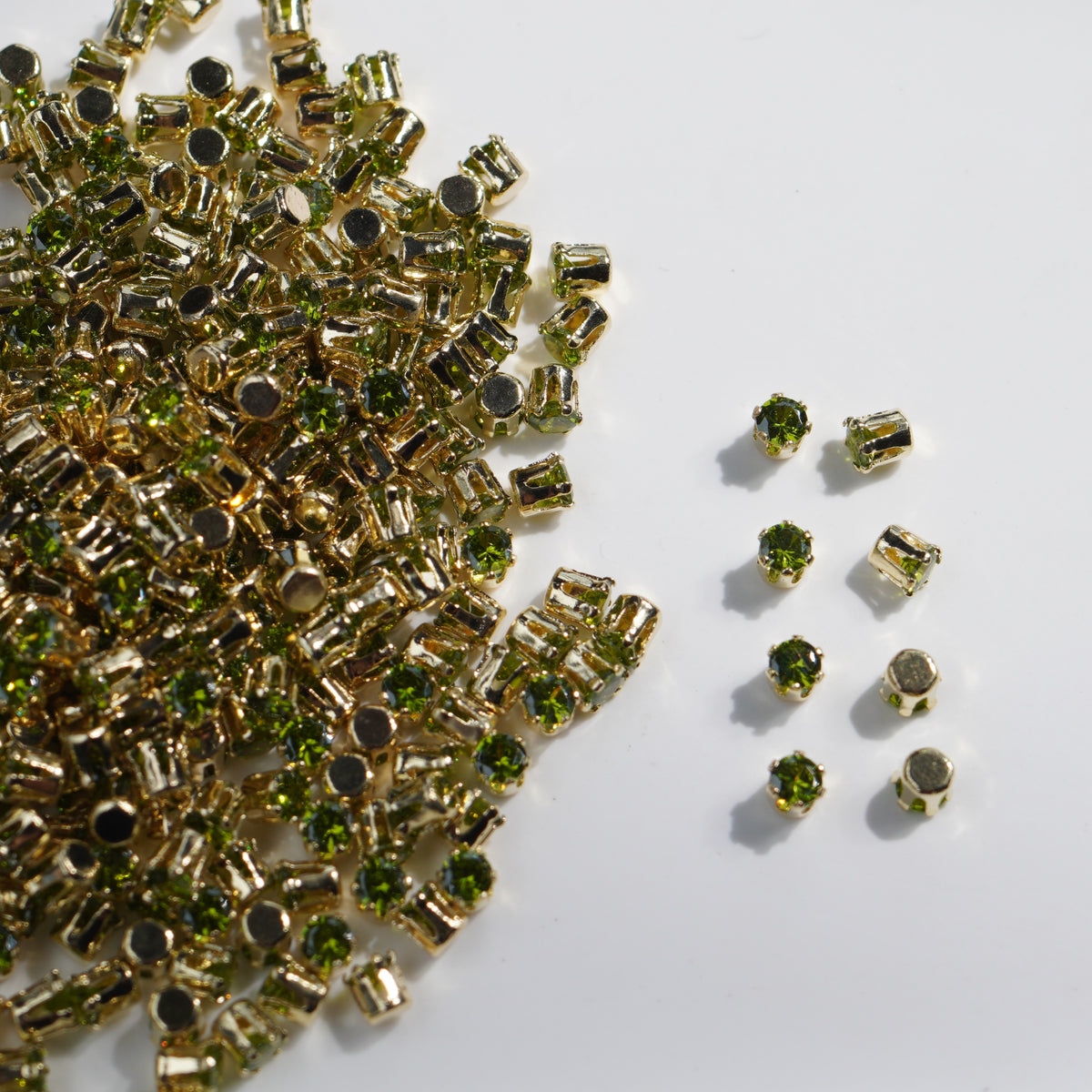 2mm 6-Prong Round Cubic Zirconia Claw Stones, 100pcs