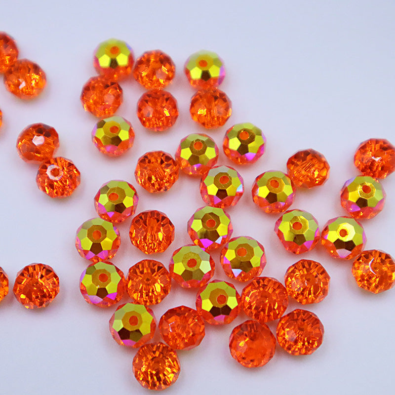Premium 4/6/8mm Rondelles Crystal Beads-Plated Crest Collection