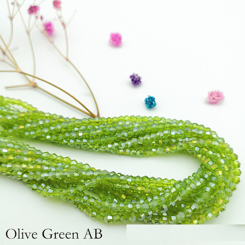 10 Strands 5/6/8mm Bicone Crystal Beads