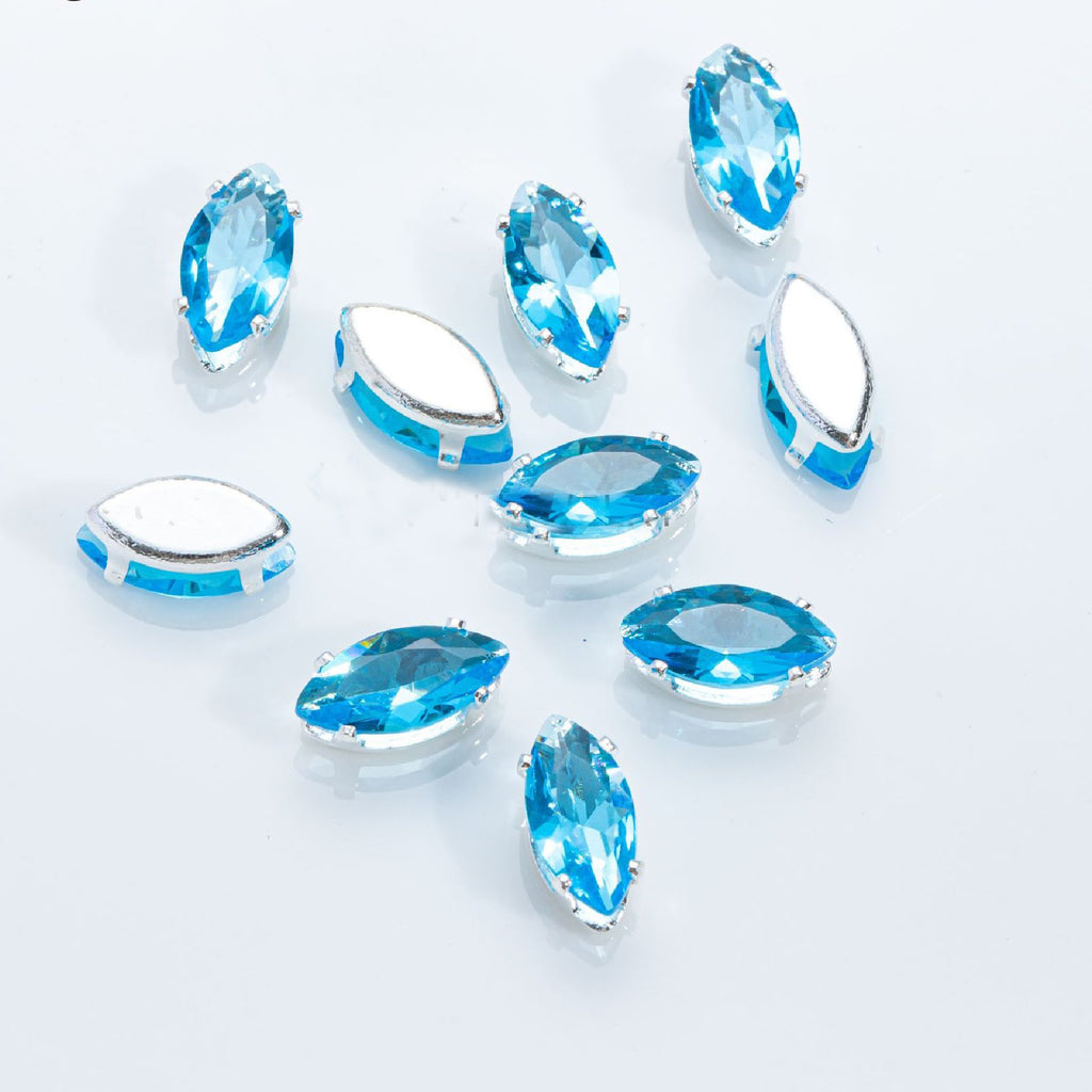 (100pcs)4x8mm Marquise Prong-Set Rhinestone Beads