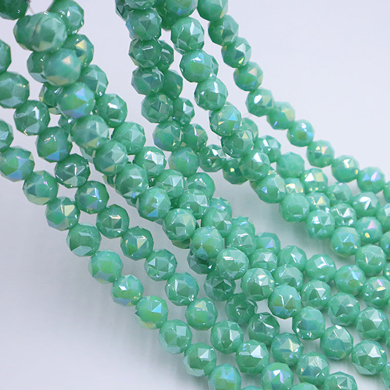 Premium 10mm Round Glossy Glass Beads - Porcelain Series