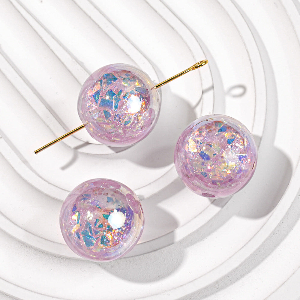 Round Beads - Opal Rainbow Fire Series