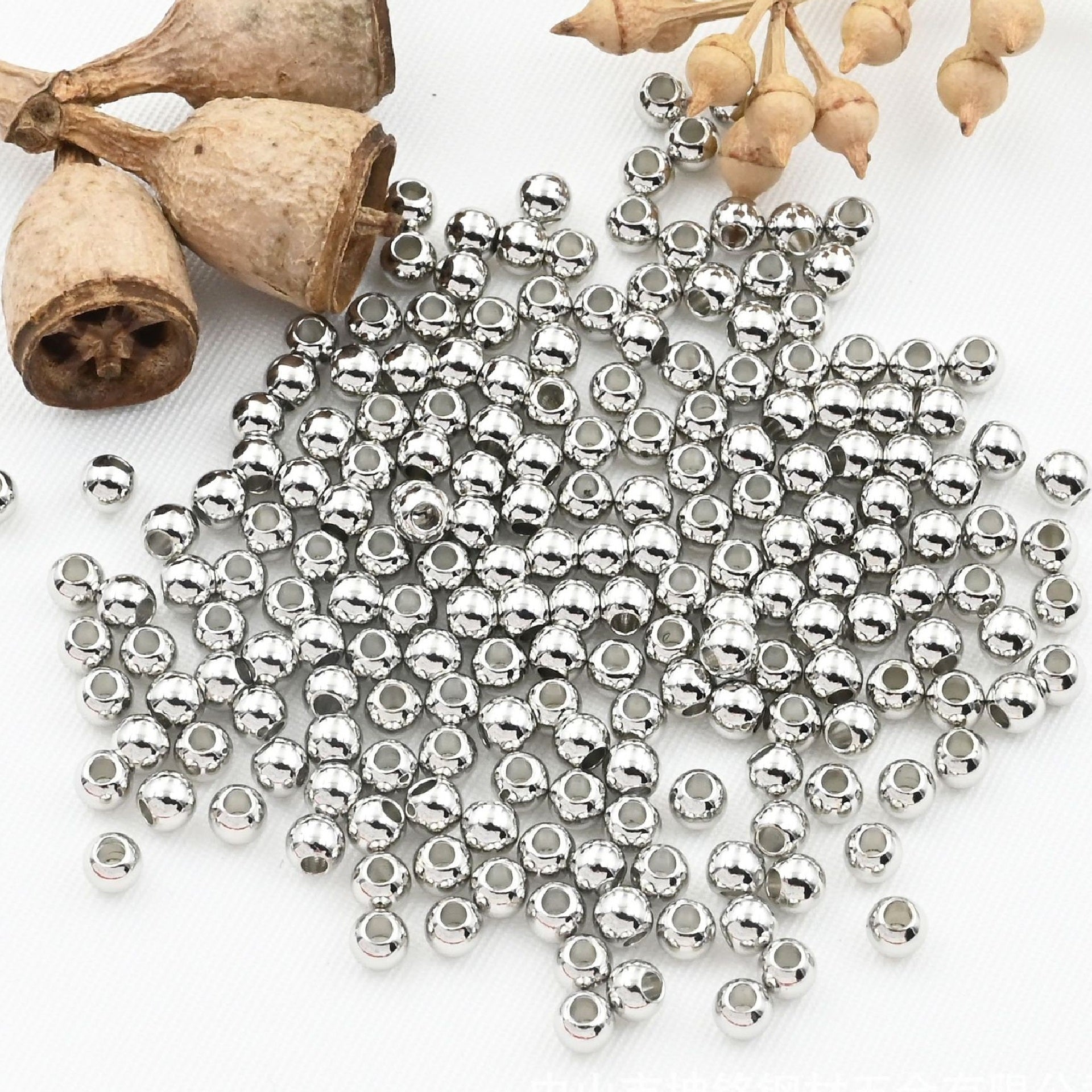 100/500pcs Smooth Spacer Beads