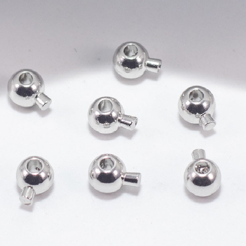 50pcs 3.5mm Stopper Round Position Beads/Crimp Beads