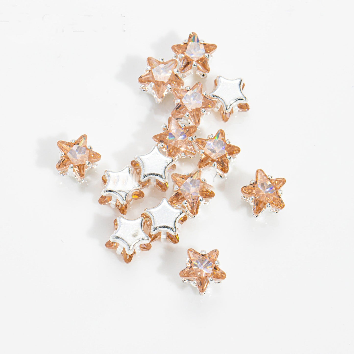 4mm Star Zircon Beads