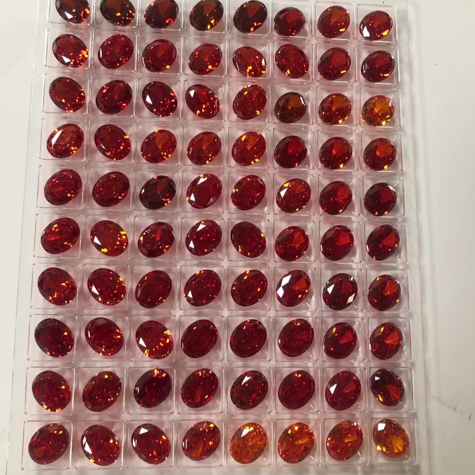 5A 4-16mm Oval Ice Flower Cut Loose CZ Stone - 1pcs