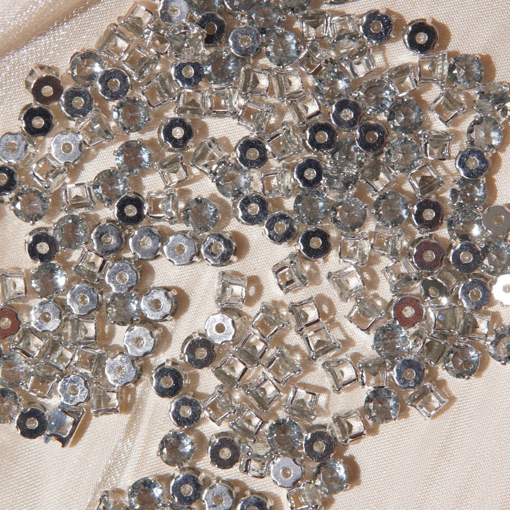 (100pcs) 4mm 4-prong Round Prong-set Zircons