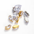 (100pcs)3x6mm Marquise Prong-Set CZ