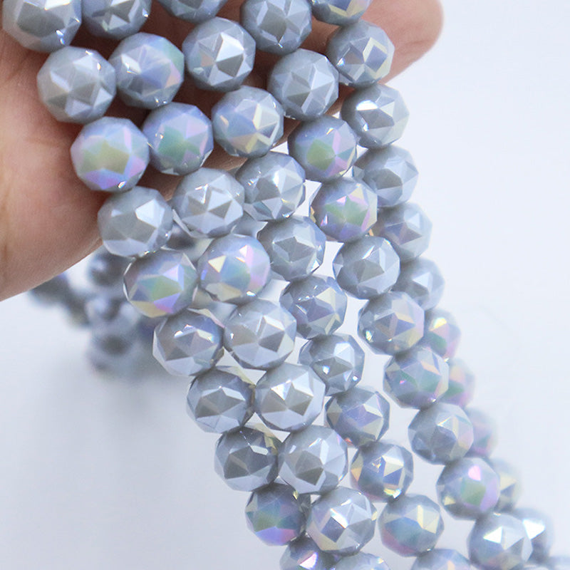 Premium 10mm Round Glossy Glass Beads - Porcelain Series