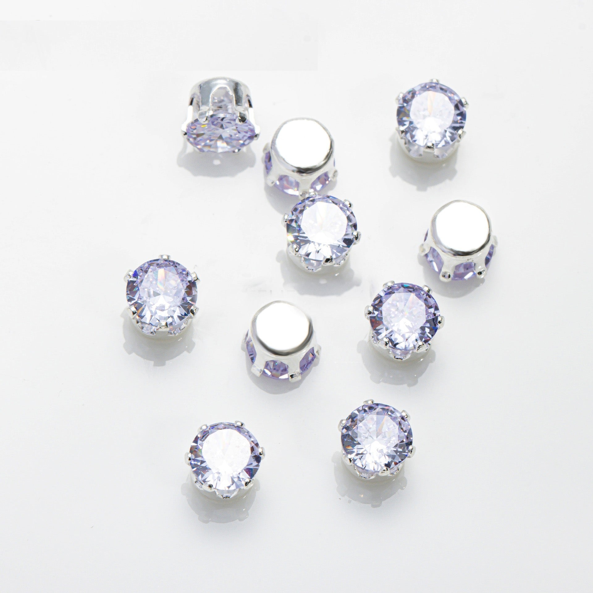 8MM Round Prong-Set CZ