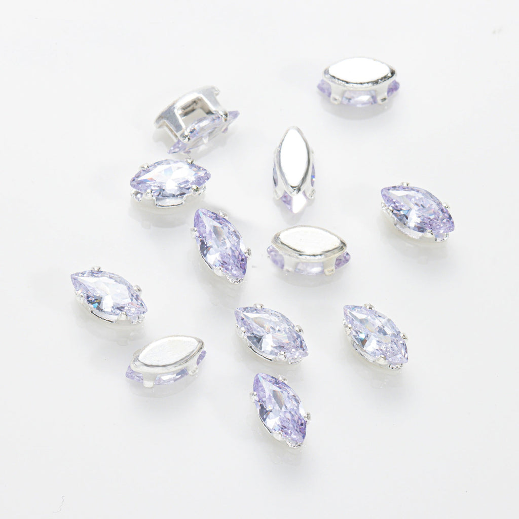 (100pcs)3x6mm Marquise Prong-Set Rhinestone Beads