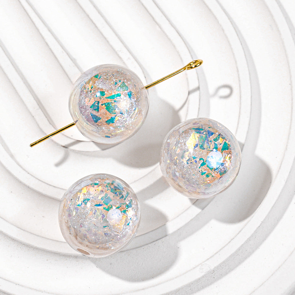 Round Beads - Opal Rainbow Fire Series