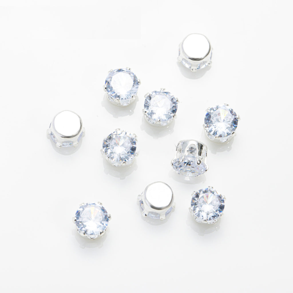 8MM Round Prong-Set CZ