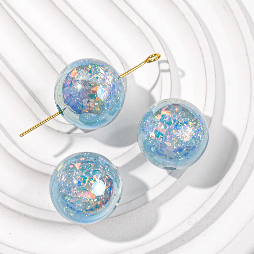 Round Beads - Opal Rainbow Fire Series